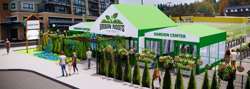 Urban Roots Garden Centre Pop-Up Render